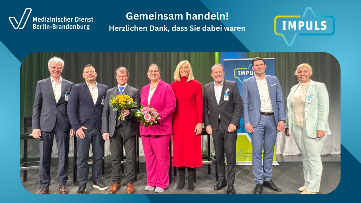 Gruppenfoto vom Impuls-Tag 2025, von links nach rechts: Dr. Axel Meeßen, Marcel Silbernagel, Michael Zaske, Ellen Haußdörfer, Dr. Birgit Heukrodt, Frank Jacob, Dr. Ernst Seiffert, Dr. Claudia Druschel