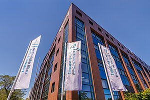 Foto zeigt: Das Gebäude von dem Medizinischen Dienst Berlin-Brandenburg.